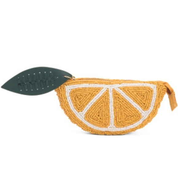 🔹️Made In India Viral Handcrafted Beaded Yellow Lemon Coin Pouch - Picture 1 of 6